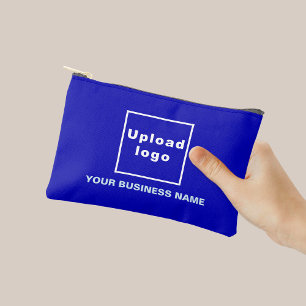 Bolsito Accesorio Pequeño Nombre comercial y logotipo en valija azul pequeña