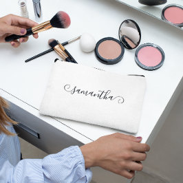 Bolsito Accesorio Pequeño Nombre de la firma de la curva negra