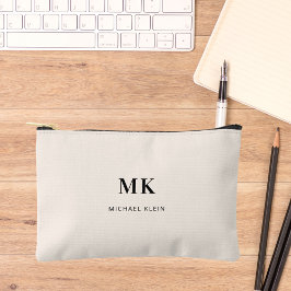 Bolsito Accesorio Pequeño Nombre de las iniciales en monograma negro beige