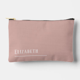 Bolsito Accesorio Pequeño Nombre del personalizado en monograma, rosa oscuro