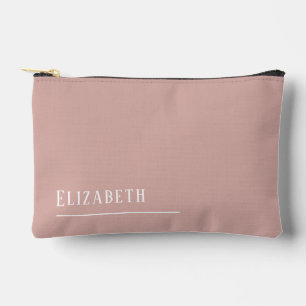 Bolsito Accesorio Pequeño Nombre del personalizado en monograma, rosa oscuro