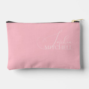 Bolsito Accesorio Pequeño Nombre Femenino Elegante Escritura Rosa
