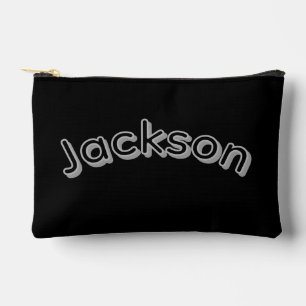Bolsito Accesorio Pequeño Nombre Jackson en negro y gris