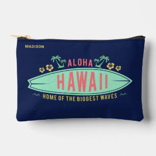 Bolsito Accesorio Pequeño Nombre personalizado de Aloha Hawaiian Surfer