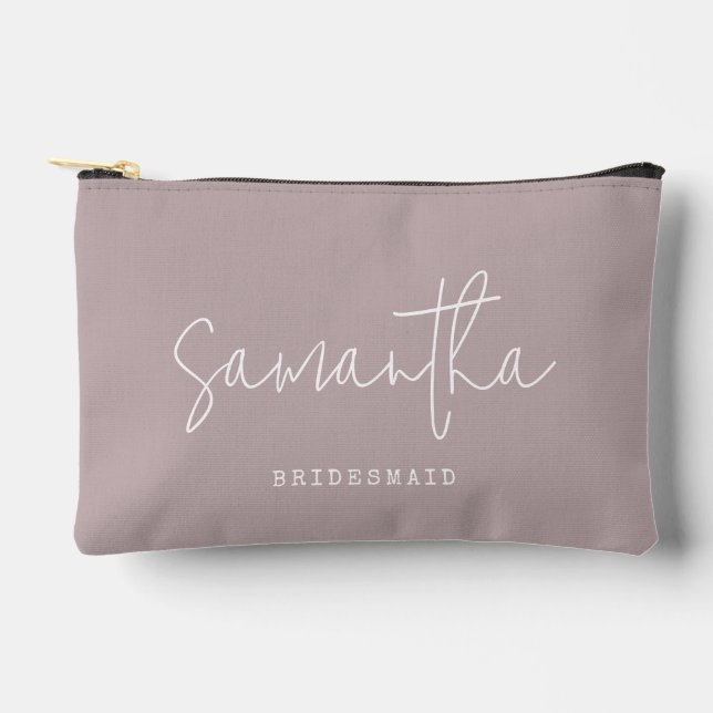 Bolsito Accesorio Pequeño Nombre personalizado de la dama de honor guión Pas (Anverso)