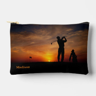 Bolsito Accesorio Pequeño Nombre personalizado de Sunset Golfer