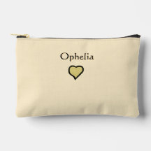 Nombre Personalizado Minimal Corazón Negro y Crema