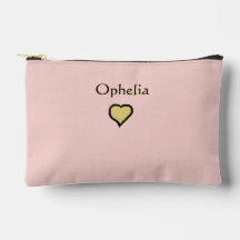 Nombre Personalizado Minimal Corazón Negro y Rosa