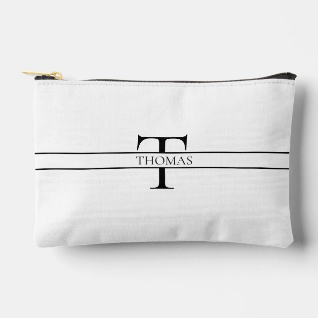 Bolsito Accesorio Pequeño Nombre personalizado monogramado elegante (Anverso)