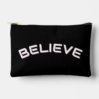 Bolsito Accesorio Pequeño Nombre personalizado negro y blanco Cree