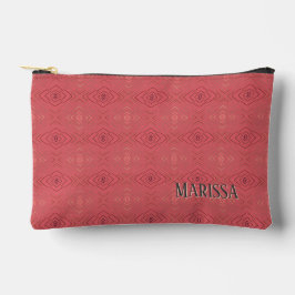 Bolsito Accesorio Pequeño Nombre Personalizado Patrón Sutil Rosa 