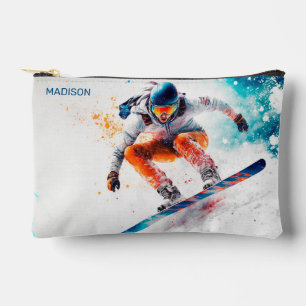 Bolsito Accesorio Pequeño Nombre personalizado Snowboarder