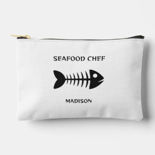 Bolsito Accesorio Pequeño Nombre personalizado y pescado de texto