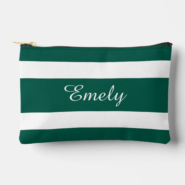 Bolsito Accesorio Pequeño Nombre verde moderno (Anverso)