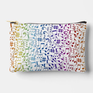 Bolsito Accesorio Pequeño Notas musicales coloridas bailando Amantes de la m