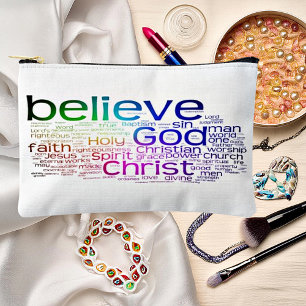 Bolsito Accesorio Pequeño nube de palabras cristiana