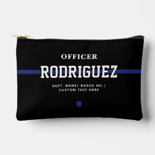 Bolsito Accesorio Pequeño Oficial de Policía Personalizado Línea Azul Delgad