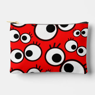 Bolsito Accesorio Pequeño Ojos Googly Rojos Patrón de Moda