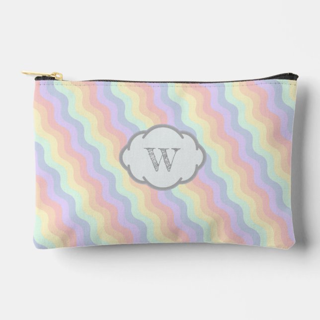 Bolsito Accesorio Pequeño Olas de Arcoíris Pastel (Anverso)