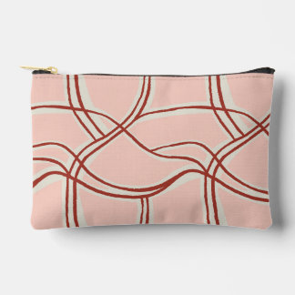 Bolsito Accesorio Pequeño Olas tranquilas tropical rosa polvoriento femenino