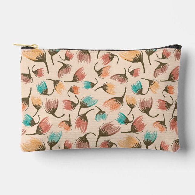 Bolsito Accesorio Pequeño On the Breeze-Tossed Floral-Pebble-Distant Dunes (Anverso)