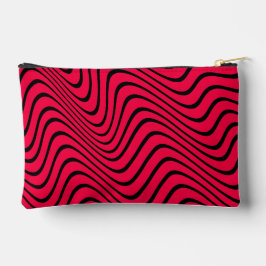 Bolsito Accesorio Pequeño ondas negras y rojas
