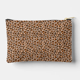 Bolsito Accesorio Pequeño Orange and Brown Leopard Print