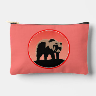 Bolsito Accesorio Pequeño Oso Pardo al Atardecer - Arte de Vida Silvestre Or