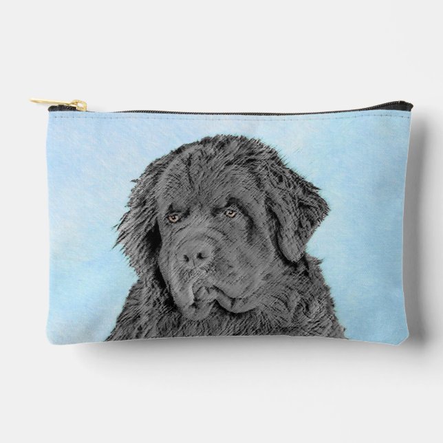 Bolsito Accesorio Pequeño Paintaje de Newfoundland Black Cute Original Dog A (Anverso)