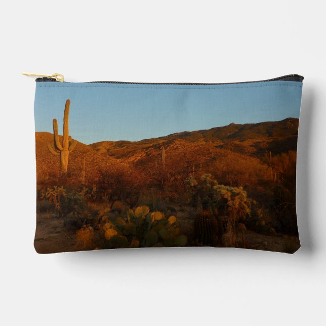 Bolsito Accesorio Pequeño Paisaje del desierto de Saguaro Sunset I Arizona (Anverso)