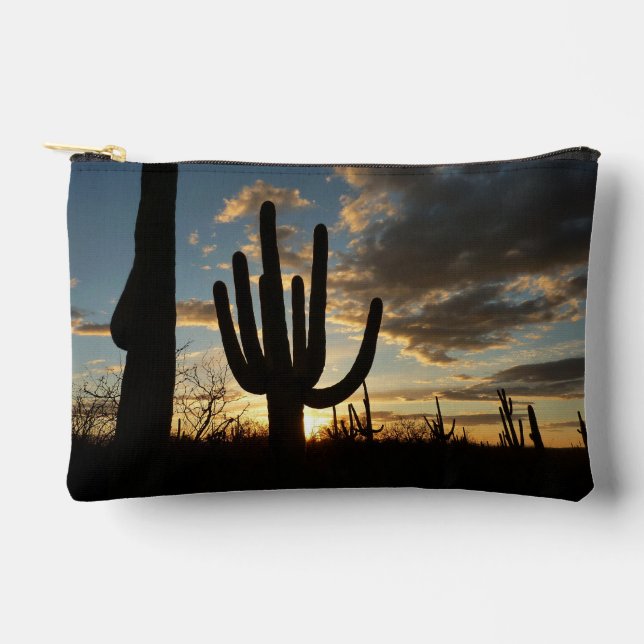 Bolsito Accesorio Pequeño Paisaje del desierto de Saguaro Sunset II Arizona (Anverso)