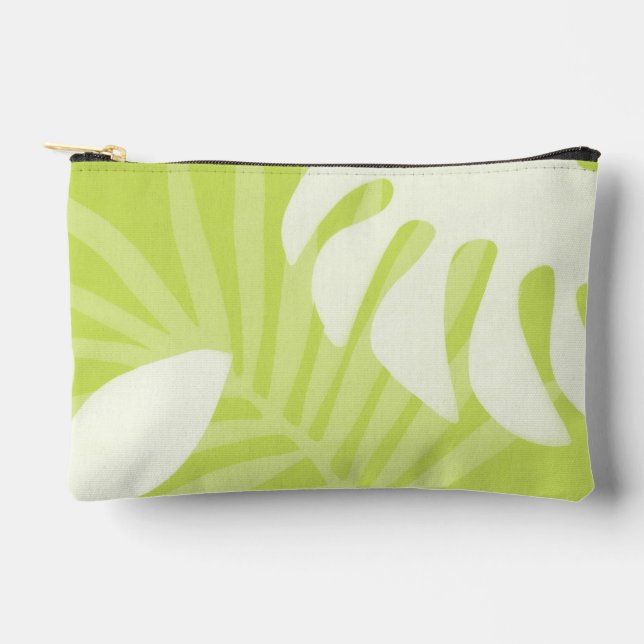 Bolsito Accesorio Pequeño Palm Leaves Lime Green Pouch (Anverso)