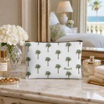 Palmeras de estilo costero personalizado con nombr