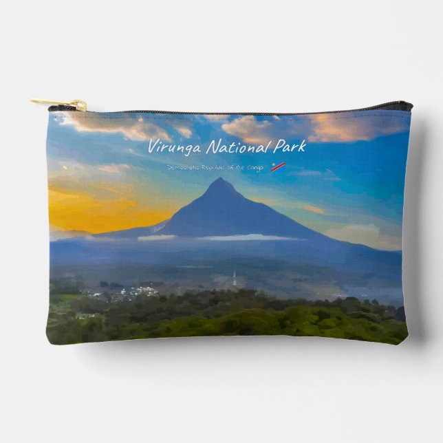 Bolsito Accesorio Pequeño Parque Nacional Virunga, RD Congo - Volcán (Anverso)