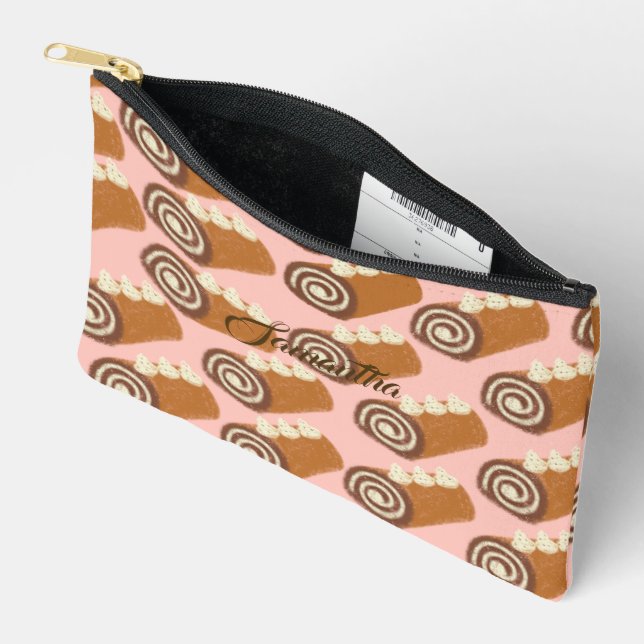 Bolsito Accesorio Pequeño Pastel de Rollo de Chocolate (Abierto)