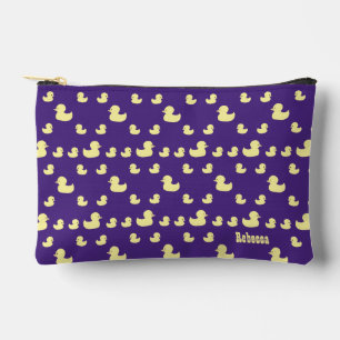 Bolsito Accesorio Pequeño Patitos de goma personalizados Patrón lindo Morado