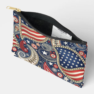 Bolsito Accesorio Pequeño Patriotic Paisley