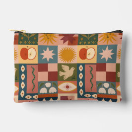 Bolsito Accesorio Pequeño Patrocinio celeste bohemio con símbolos místicos