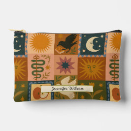 Bolsito Accesorio Pequeño Patrocinio celeste bohemio con símbolos místicos