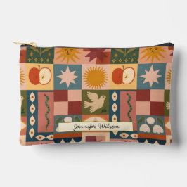 Bolsito Accesorio Pequeño Patrocinio celeste bohemio con símbolos místicos