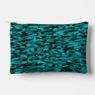 Bolsito Accesorio Pequeño Patrón abstracto verde azulado negro pequeño