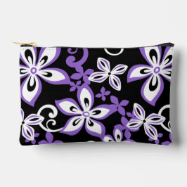 BOLSITO ACCESORIO PEQUEÑO PATRÓN ALOHA HAWAII EN NEGRO/PURPLE