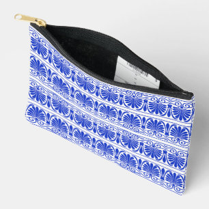 Bolsito Accesorio Pequeño Patrón árabe del Mediterráneo griego Azul