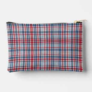 Bolsito Accesorio Pequeño Patrón azul blanco rojo oscuro