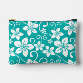 BOLSITO ACCESORIO PEQUEÑO PATRÓN AZUL HAWAII EN VERDE AZULADO