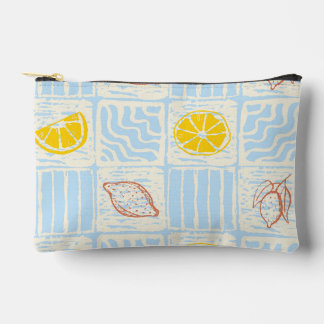Bolsito Accesorio Pequeño patrón continuo estilo Amalfi con limones
