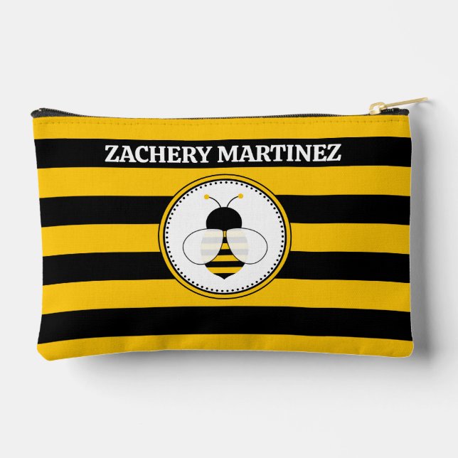 Bolsito Accesorio Pequeño Patrón de abejas personalizado (Reverso )