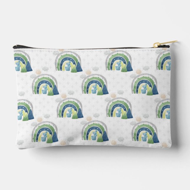 Bolsito Accesorio Pequeño Patrón de arco iris acuático (Reverso )