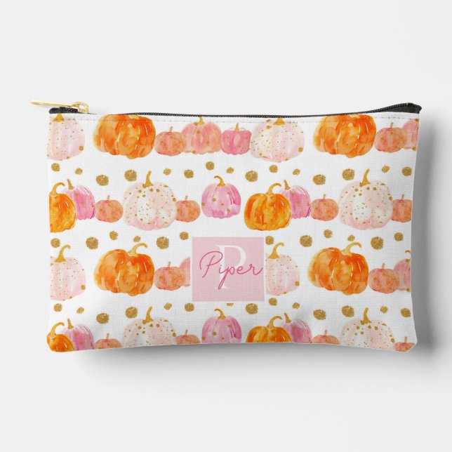 Bolsito Accesorio Pequeño Patrón de caída de calabaza acuática (Anverso)