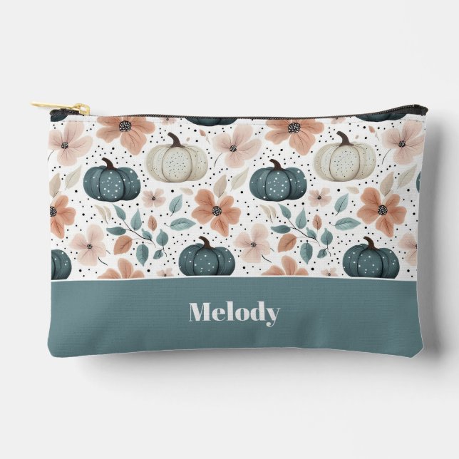 Bolsito Accesorio Pequeño Patrón de caída de calabaza de Personalizado suave (Anverso)